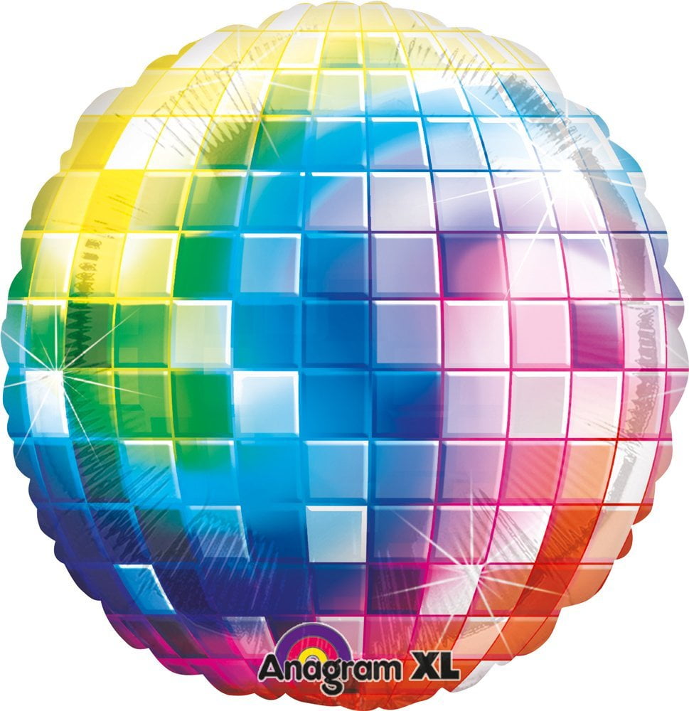 XL 32' Disco Ball 70's Fever Super Shape Mylar Foil Balloon Party Decoration