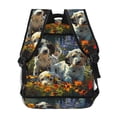 thumbnail image 4 of Rocae Sunflower Field Spotted Dog Print Lightweight Casual Backpack Travel Hiking Backpack Carry on Laptop Backpack, 4 of 5