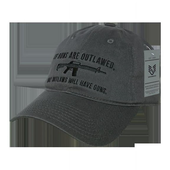 RapDom Outlaw Graphic Relaxed Mens Cap [Dark Grey - Adjustable]
