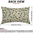 thumbnail image 4 of Olive Green Floral Pillow Covers 12x20 Set of 2 Vintage Rustic Old Style Cute Small Flower Green Cream Print Decorative Outdoor Pillowcases Farmhouse Throw Cushion Case Decor for Couch Sofa Bed, 4 of 6