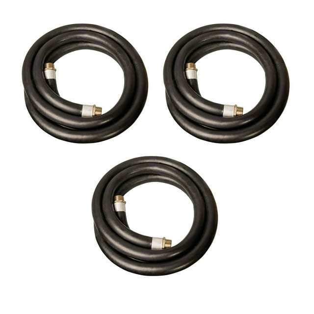 Apache 3/4 Inch Diameter 12 Ft 60 PSI Farm Fuel Transfer Hoses (3 Pack)
