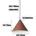 thumbnail image 4 of Minimalism Wood Pattern Metal Pendant Lamp for Kitchen Island, Cone Shape Simple Rustic Pendant Lighting for Above Sink, Pendant Light for Dining Room, Pendant Light Fixture for Over Table, 4 of 7
