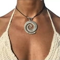 thumbnail image 3 of K-KED Ocean Wave Silver Pendant Necklace Sea Beach Boho Surf Jewelry, 3 of 7
