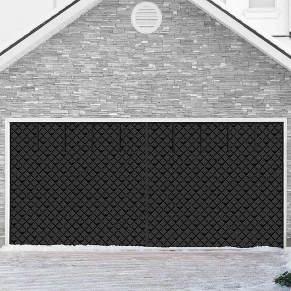VEVOR Garage Door Screen for Winter, 18x7FT, Garage Door Insulation Kit, Magnetic Thermal Insulated Door Curtain with 300D Oxford Fabric Heavy Duty Weighted Bottom, Easy Assembly for Garage Door