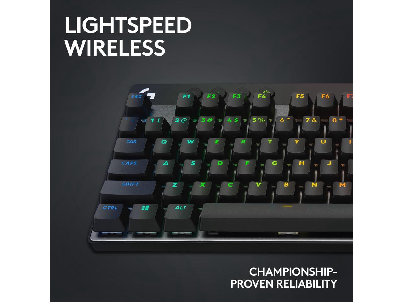 Logitech G PRO X TKL Lightspeed Wireless Gaming Keyboard, Ultra-Portable Tenkeyless Design, LIGHTSYNC RGB, PBT keycaps, Tactile Switches (GX Brown) - Black