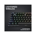 thumbnail image 3 of Logitech G PRO X TKL Lightspeed Wireless Gaming Keyboard, Ultra-Portable Tenkeyless Design, LIGHTSYNC RGB, PBT keycaps, Tactile Switches (GX Brown) - Black, 3 of 5