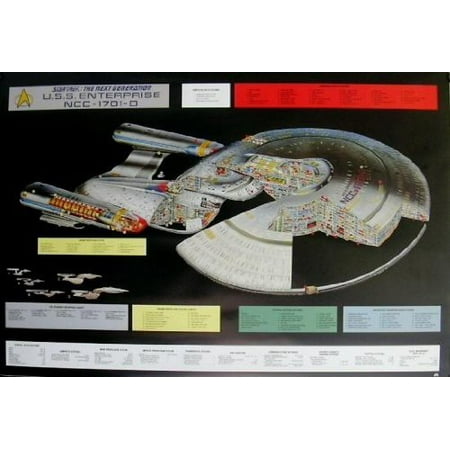 star trek u s s enterprise ncc 1701 d cutaway movie poster by