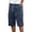 Navy, variant on HOWPAY Cargo Shorts Men Solid Color Elastic Waist Cargo Pants with Multi Pockets Casual Relaxed Fit Running Athletic Work Shorts Army Green L
