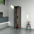 thumbnail image 3 of Inval Kratos Adjustable Slim Laminate 4-Shelf Garage Cabinet, Dark Gray & Maple, 3 of 10