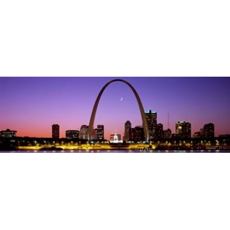 Skyline St Louis MO USA Canvas Art - Panoramic Images (18 x