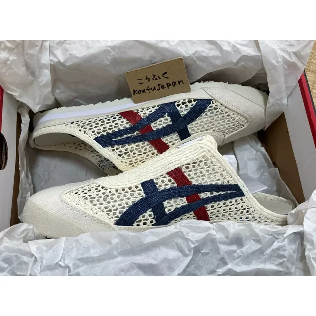 Onitsuka Tiger MEXICO 66 SABOT CREAM MAKO BLUE 1183C123 100 Authentic