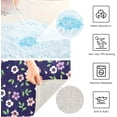 thumbnail image 7 of Coolnut Bohemian Flowers Purple Bathroom Rug Rectangular Bath Mat Non Slip Bath Rugs Absorbent Shaggy Bathmats for Sink Shower 16" x 24" Home Decor, 7 of 7