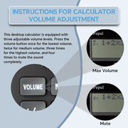 Calculators Desktop, Desk Calculator with Large 2 Line Display, Talking Basic Calculator with Big Button & Adjustable Volume, 4 Function Calculators for Business, Students, Office Supplies(Black)