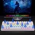 thumbnail image 3 of Wired Gaming Keyboard Rainbow Backlit Mechanical Keyboard Type-C 84 Keys Full Keys Anti-ghosting for PC Gamers Work Office Blue Switch & Red switch, 3 of 8