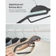 thumbnail image 3 of 50 Perchas de Plástico, Antideslizantes, Ahorro de Espacio, 41,5 cm de Largo, Gancho Giratorio 360º, Negro, 3 of 8
