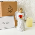 thumbnail image 4 of thovorrnl Guardian Angel Figurine Gifts for Women, Hand-Painted Home Decor Ornamentwith Glowing Heart, Healing Memorial Gift of Hope, Encouragement, 4 of 12