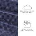 thumbnail image 5 of Noble Linens 4 Piece Pattern Microfiber Bed Sheets Set, Navy My Heart, Queen, 5 of 11