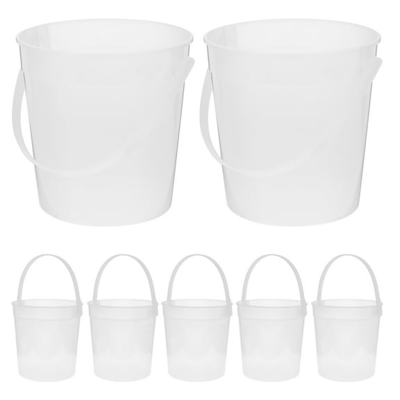 SEWACC Clear Food Bucket Plastic 10Pcs 11.8X7.9In Holding Beer