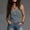 Gray, variant on Womens Wrap V-Neck Sleeveless 100% Cotton Tank Top Plus Size S-XXXL Everyday Basic Layering Top,Size 3XL