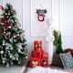 thumbnail image 4 of Decoración de coronas navideñas, letrero colgante con lazo de cinta y ramas de pino artificiales con hojas verdes, 4 of 5