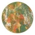 thumbnail image 2 of Unique Loom Haerfest Collection Area Rug - Sumatra (4' 1" Round Green/Ivory), 2 of 6