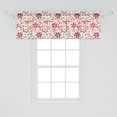 thumbnail image 2 of Ambesonne Floral Window Valance, Dragonfly Butterfly Spring, 54" X 18", Dried Rose Burnt Sienna, 2 of 3