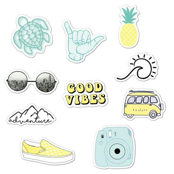 Promotion 10pcs Set Stickers Pack Cute Stickers Aesthetic Stickers For Laptop Car Phone Water Bottle Multi Color Walmart Com