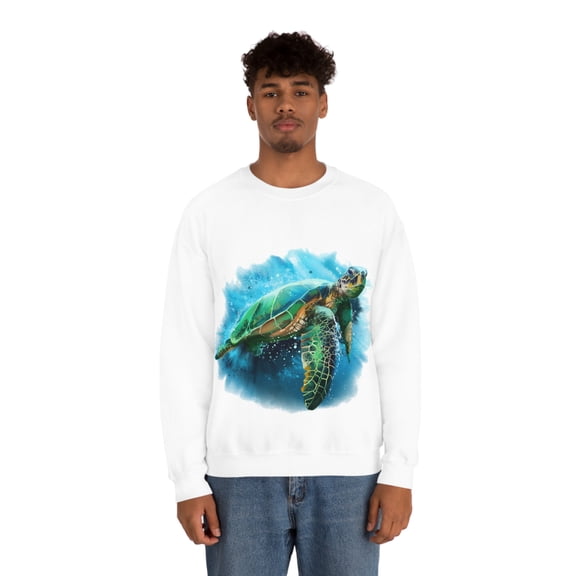 Water Turtle 1, Unisex Heavy Blend™ Crewneck Sweatshirt