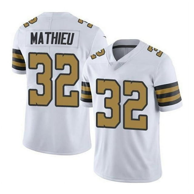 New Orleans Saints Maillot 32 Mathieu Platine Nouveau Nom de Joueur Classique Collection Commémorative Étoile Édition Brodée Maillot-TG