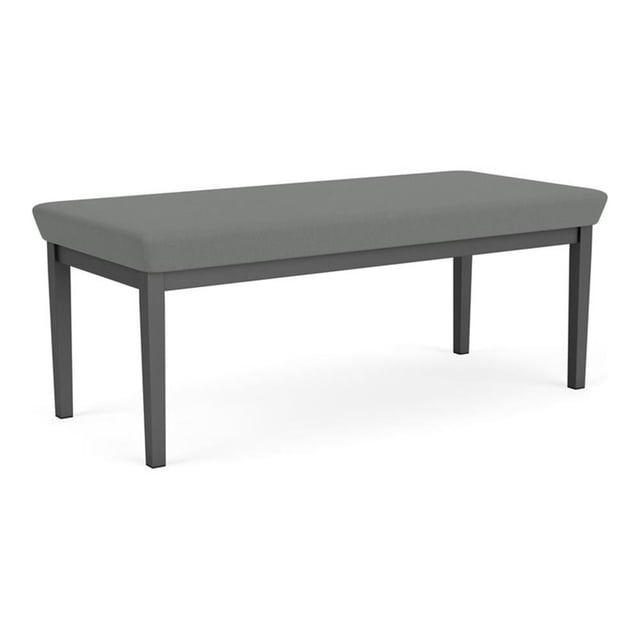 Banc d'Attente de Réception Lenox en Acier à 2 Places / Acier Charbon / Gris Pâle