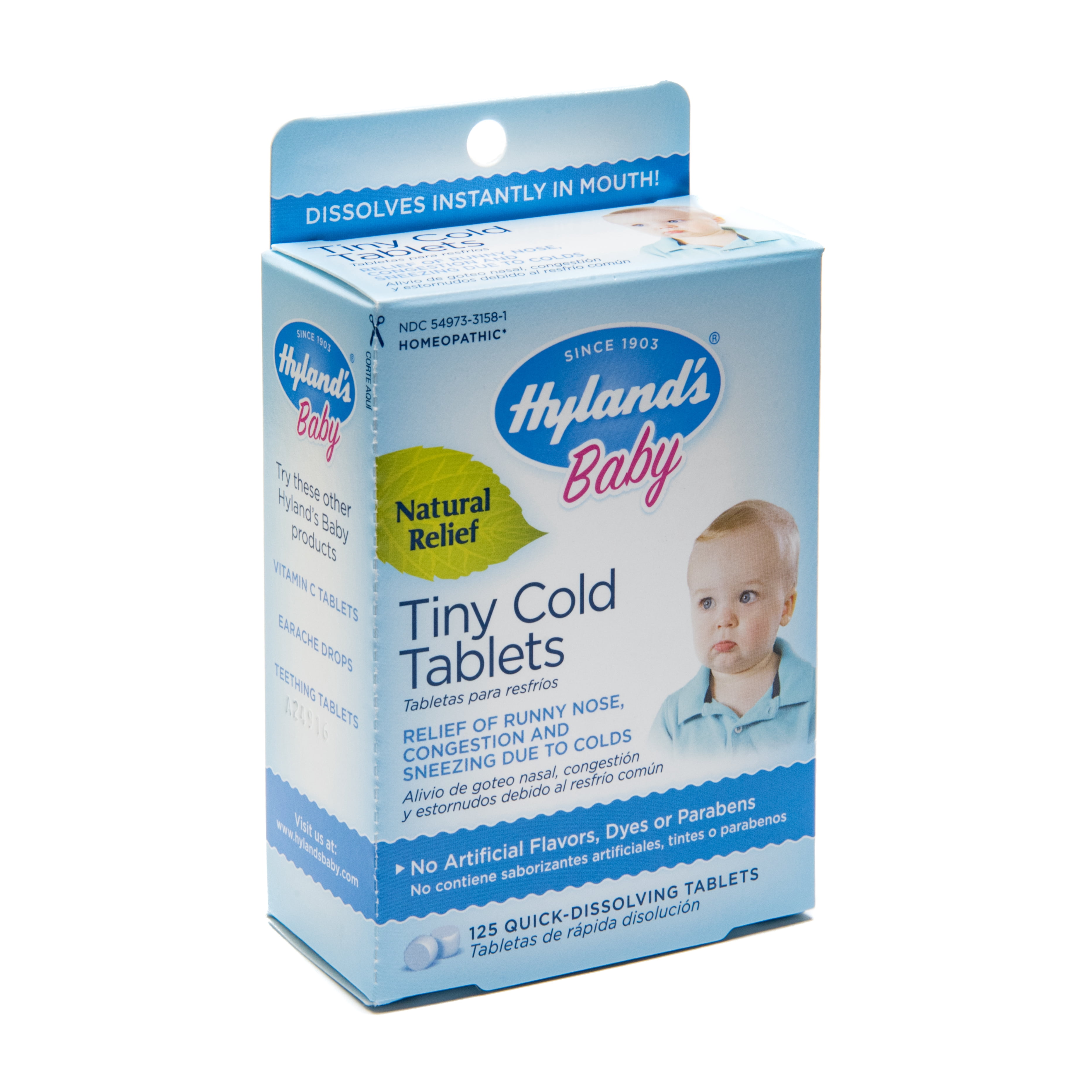 (2 pack) Hyland's Baby Tiny Cold Tablets Quick-Dissolving - 125 CT