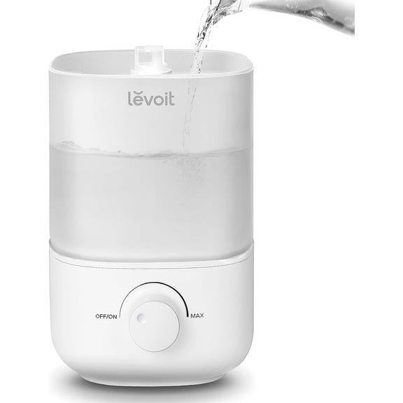 Top Fill Humidifiers for Bedroom, 2.5L Tank for Large Room, Easy to Fill & Clean, 28dB Quiet Cool Mist Air Humidifier for Home Baby Nursery & Plants, Auto Shut-off for Safety, 25H