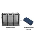 thumbnail image 2 of Yescom Metal Frame 10 Wheels Rolling Mesh Pool Storage Bin With Blue Mesh Cover Net Replacement Combo, 2 of 9