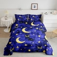 thumbnail image 2 of Castle Fairy Cute Black Cats Twin Comforter Sets for Children,Gothic Style Bedding Set, 2 of 8