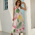 thumbnail image 2 of Flamingo Pattern Pattern Design Sleeveless Dress Summer Clothes for Women Women's Clothing 2025, 2 of 7