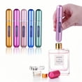 thumbnail image 3 of 5 Pack 5ml Reusable Mini Perfume Spray Bottles, Portable Aluminum Refillable Atomizer, Multi-Color Travel Liquid Storage Bottles, 3 of 6