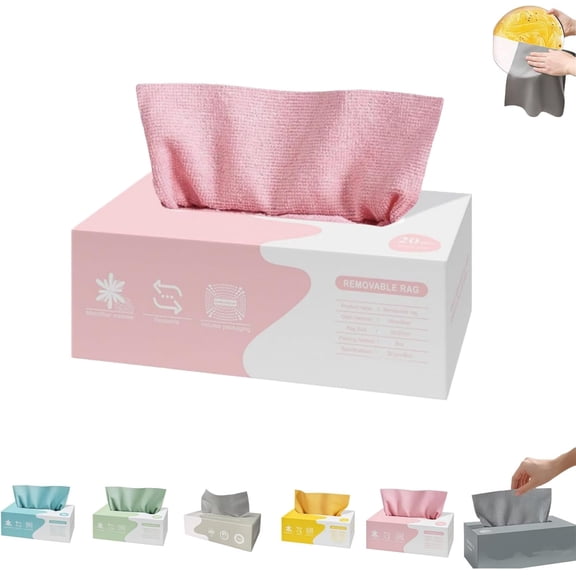 Microfiber Cleaning Cloth in Box, 20-Pack Super Absorbent Lint-Free Towels, Reusable for Kitchen Car Home