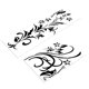 thumbnail image 1 of Car Decals and Stickers Butterflies Flower Decorative Sticker Car Owners Friends 180x62cm Black PVC Decorative 1Set, 1 of 3