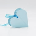 thumbnail image 3 of 20 caramelos con corte de rosa en forma de corazón con cinta, recuerdo de boda, regalo azul, 3 of 8