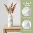 thumbnail image 2 of Unique Bargains Unbreakable Plastic Geometric Flower Vase for Modern Home Decor White 3.6"L x 3.6"W x 8.1"H, 2 of 6