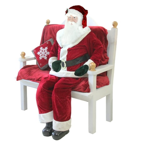 Huge 6 Foot Life-Size Decorative Plush Standing Santa