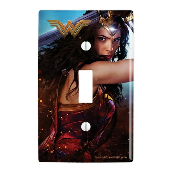 Wonder Woman Movie Battle Plastic Wall Decor Toggle Light Switch Plate Cover
