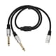 thumbnail image 1 of Cable divisor estéreo en Y de 1/8 de pulgada a 1/4 de pulgada, chapado en oro, de 3,5 mm de canal doble hembra a 6,35 mm de canal doble, cable mono macho de 19,7 pulgadas, 1 of 5