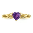 thumbnail image 4 of Primal Gold 10 Karat Yellow Gold Genuine Amethyst Birthstone Ring, 4 of 7