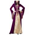 thumbnail image 2 of Womens Halloween Costumes 2024 Cosplay Gothic Dresses Women's Gothic Ruffle Bell Sleeve Corset Halloween Costume Plus Size Dress Pattern Print Necklace Trim Dress, 2 of 5