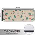 thumbnail image 5 of Kitchen Rugs Sets Of 2,Beige Christmas Holly Pattern Anti Fatigue Kitchen Mat Rugs Non Slip Washable,Decorative Kitchen Floor Mats for Kitchen,Sink,Laundry,17"x47"+17"x47", 5 of 5