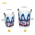 thumbnail image 4 of Uemuo Cute Gnomes in USA Pattern Circular Laundry Hamper Basket with handles,Collapsible laundry basket,Large capacity laundry hamper,Laundry Organizer-, 4 of 8