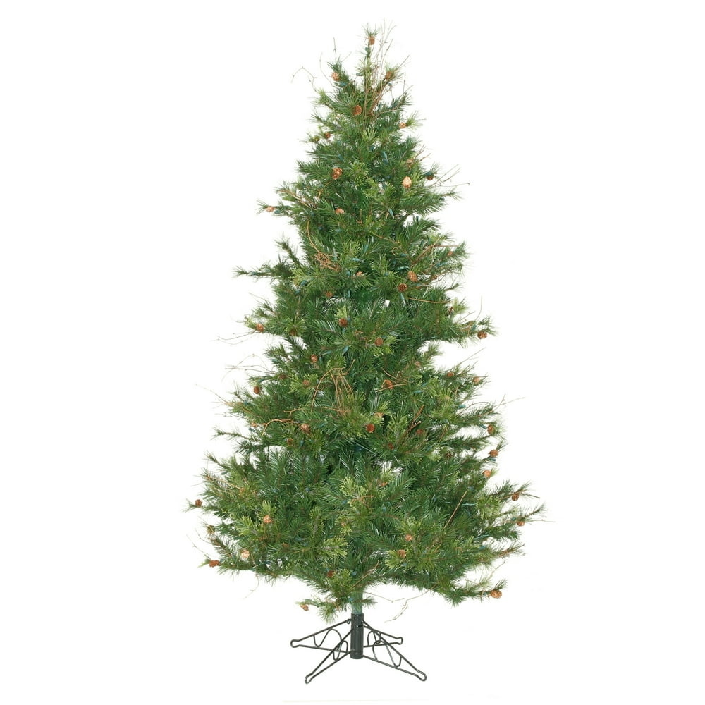 Vickerman Unlit 6.5' Slim Mixed Country Pine Artificial Christmas Tree