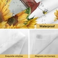 thumbnail image 4 of No Hook Shower Curtains with Snap-in Liner Set, Sunflower Truck Waterproof Hotel Style Bathroom Shower Curtain, Yellow Flowers Summer Botanical Watercolor Breathable Mesh Top Bath Curtains 72''x84'', 4 of 9