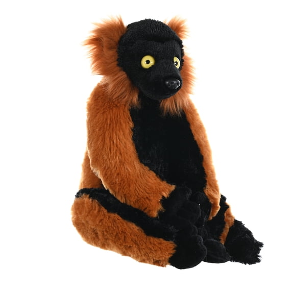 Wild Republic Lemur Red Ruffed, Cuddlekins, Stuffed Animal, 12 Inches, Gift for Kids, Plush Toy, Fill is Spun Recycled Water Bottles